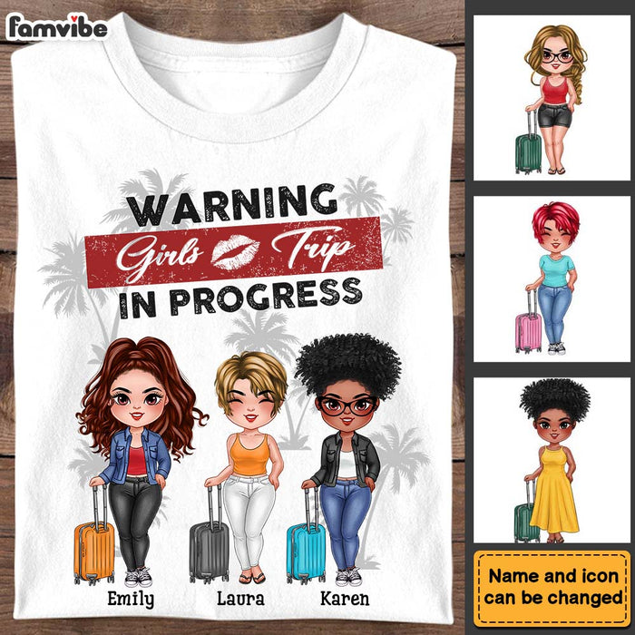 Personalized Gift For Friend Girls Trip In Progress Shirt - Hoodie - Sweatshirt 33911 1