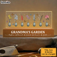 Personalized For Family Grandma's Garden Acrylic Name Night Light 33913 thumb 1