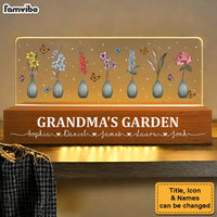 Personalized For Family Grandma's Garden Acrylic Name Night Light 33913 thumb 1