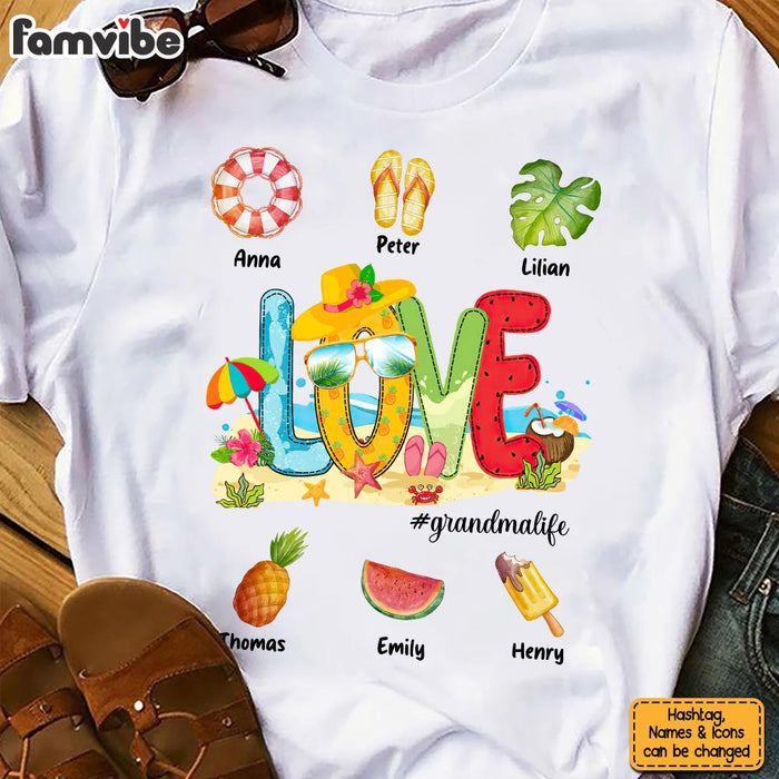 Personalized Love Beach Summer Grandma Life Shirt - Hoodie - Sweatshirt 33915 1