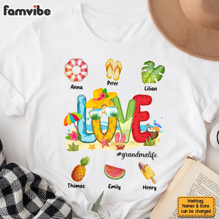 Personalized Love Beach Summer Grandma Life Shirt - Hoodie - Sweatshirt 33915 1