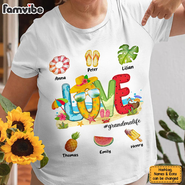 Personalized Love Beach Summer Grandma Life Shirt - Hoodie - Sweatshirt 33915 1