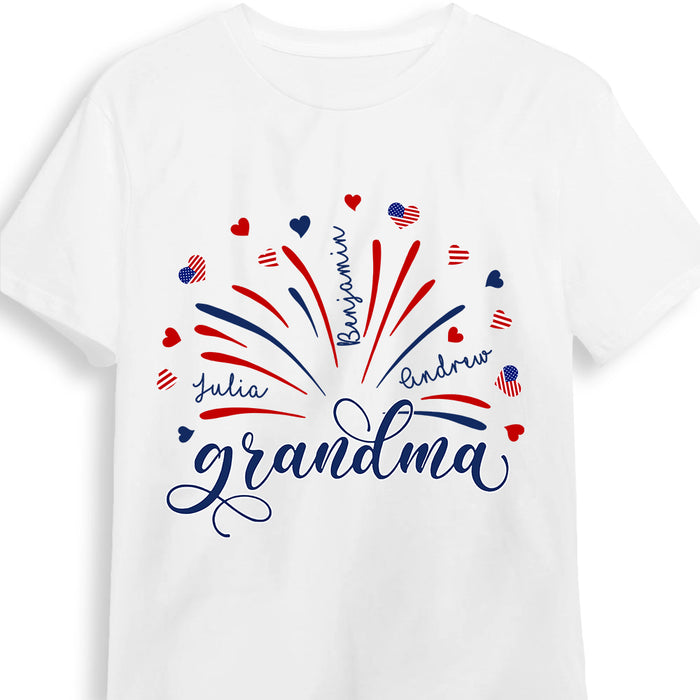 Personalized Gift For Grandma Fireworks Flag Shirt - Hoodie - Sweatshirt 33920 1