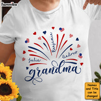 Personalized Gift For Grandma Fireworks Flag Shirt - Hoodie - Sweatshirt 33920 thumb 1