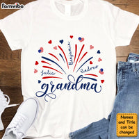 Personalized Gift For Grandma Fireworks Flag Shirt - Hoodie - Sweatshirt 33920 thumb 1