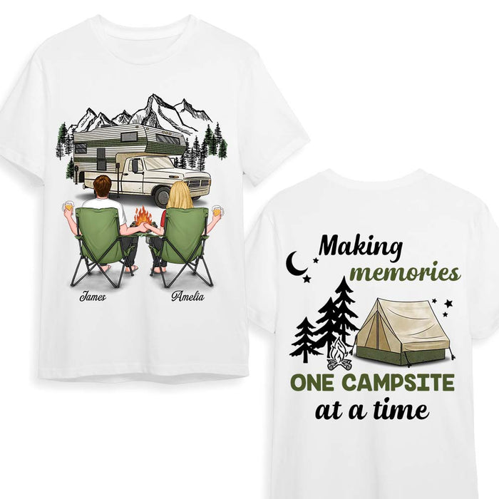 Personalized For Couple Making Memories One Campsite At A Time Double-sided Printing Shirt 33922 1