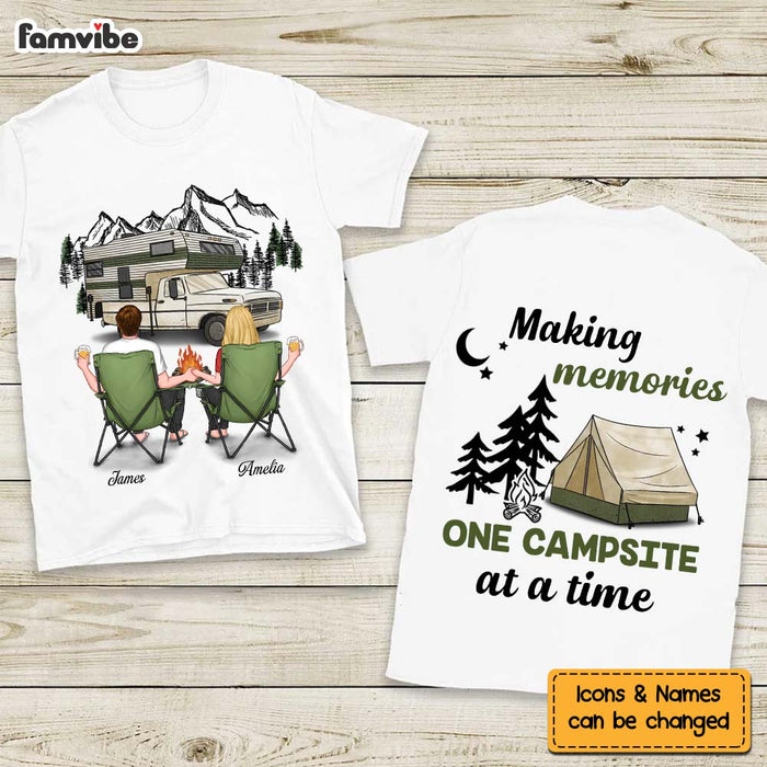 Personalized For Couple Making Memories One Campsite At A Time Double-sided Printing Shirt 33922 1