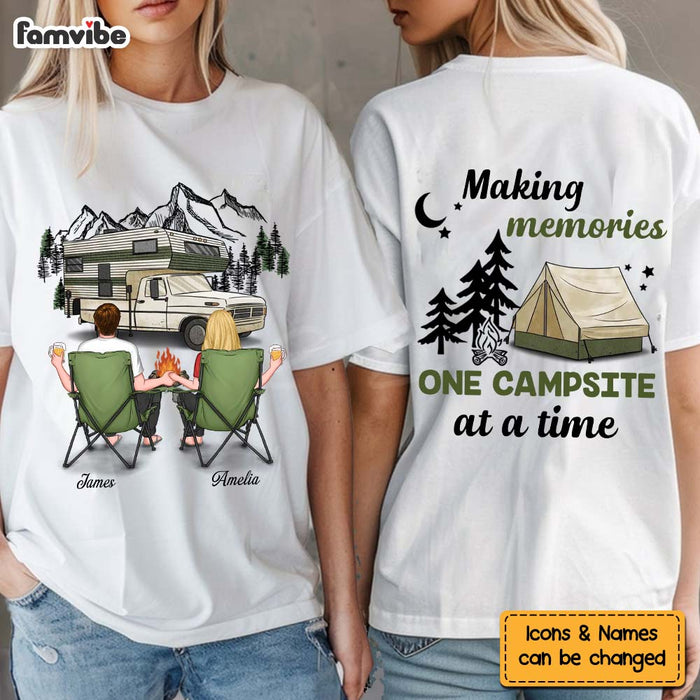 Personalized For Couple Making Memories One Campsite At A Time Double-sided Printing Shirt 33922 1