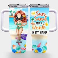 Personalized Gift For Summer Girl 40oz Tumbler With Straw 33924 thumb 1