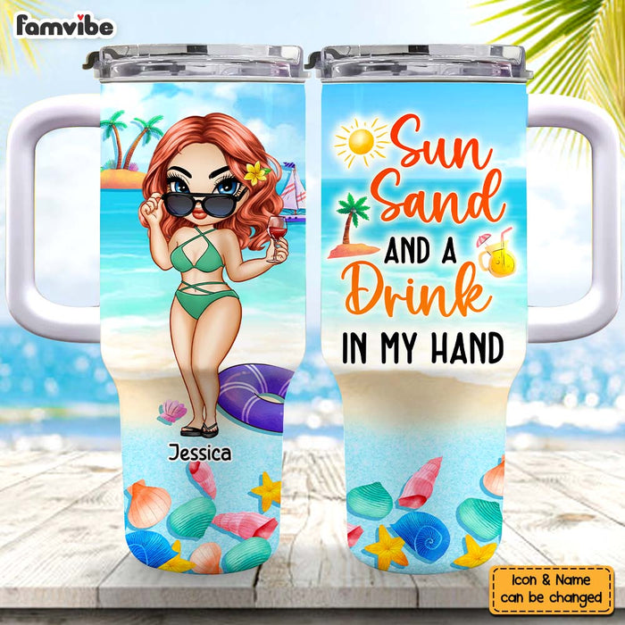 Personalized Gift For Summer Girl 40oz Tumbler With Straw 33924 1
