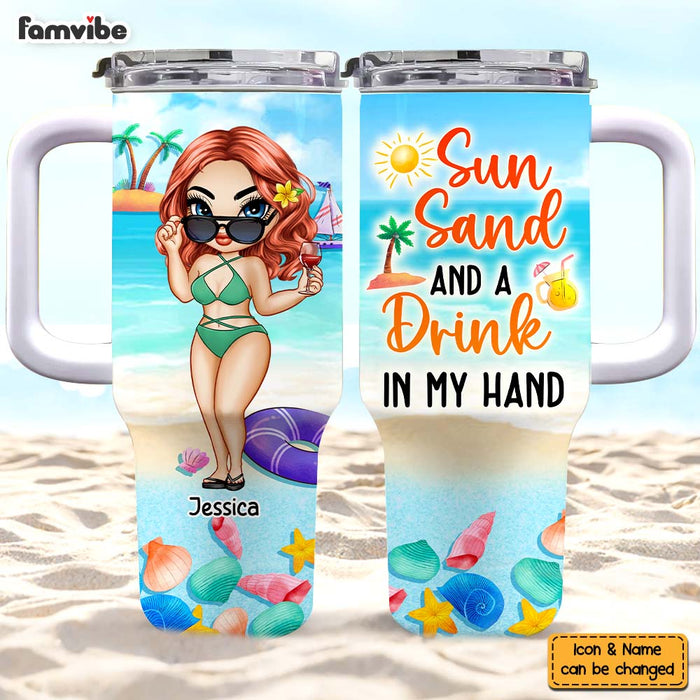 Personalized Gift For Summer Girl 40oz Tumbler With Straw 33924 1