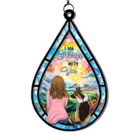 Personalized Gift For Loss Of Dog Memorial Teardrop Acrylic Suncatcher Ornament 33925 thumb 1