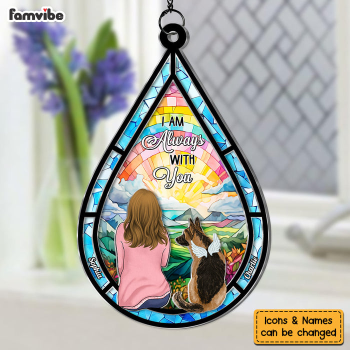 Personalized Gift For Loss Of Dog Memorial Teardrop Acrylic Suncatcher Ornament 33925 1