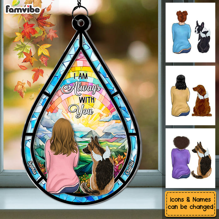 Personalized Gift For Loss Of Dog Memorial Teardrop Acrylic Suncatcher Ornament 33925 1