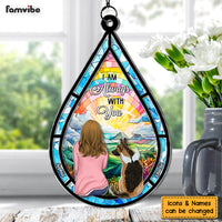 Personalized Gift For Loss Of Dog Memorial Teardrop Acrylic Suncatcher Ornament 33925 thumb 1