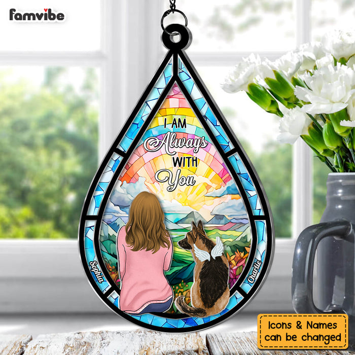 Personalized Gift For Loss Of Dog Memorial Teardrop Acrylic Suncatcher Ornament 33925 1