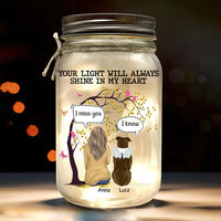 Personalized Memorial Gift For Loss Of Dog Shine In My Heart Mason Jar Light 33932 thumb 1