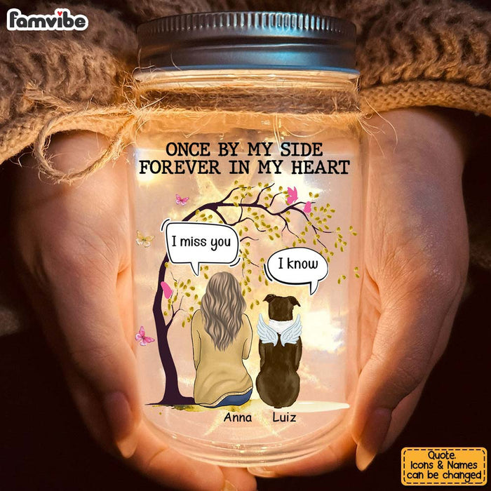 Personalized Memorial Gift For Loss Of Dog Shine In My Heart Mason Jar Light 33932 1
