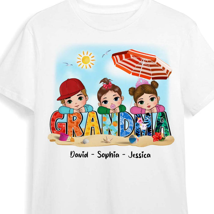 Personalized Summer Vibes Grandma Shirt - Hoodie - Sweatshirt 33937 1
