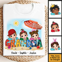 Personalized Summer Vibes Grandma Shirt - Hoodie - Sweatshirt 33937 thumb 1