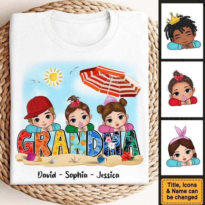 Personalized Summer Vibes Grandma Shirt - Hoodie - Sweatshirt 33937 1