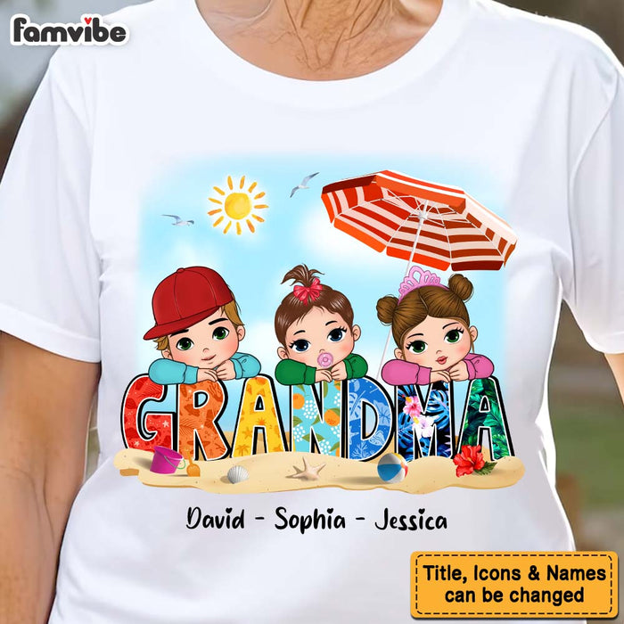 Personalized Summer Vibes Grandma Shirt - Hoodie - Sweatshirt 33937 1