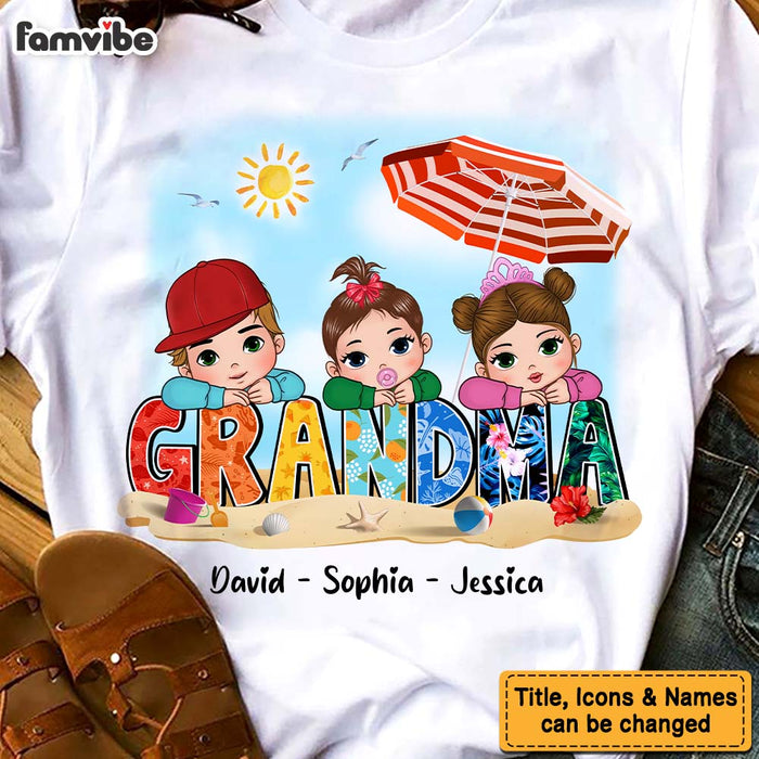Personalized Summer Vibes Grandma Shirt - Hoodie - Sweatshirt 33937 1