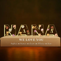 Personalized For Grandma Mom Custom Flower Acrylic Name Night Light 33941 thumb 1
