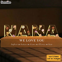 Personalized For Grandma Mom Custom Flower Acrylic Name Night Light 33941 thumb 1