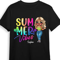 Personalized Summer Vibes Girl Shirt - Hoodie - Sweatshirt 33946 thumb 1