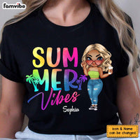 Personalized Summer Vibes Girl Shirt - Hoodie - Sweatshirt 33946 thumb 1