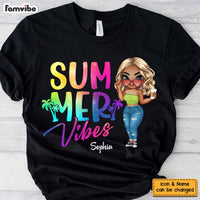 Personalized Summer Vibes Girl Shirt - Hoodie - Sweatshirt 33946 thumb 1