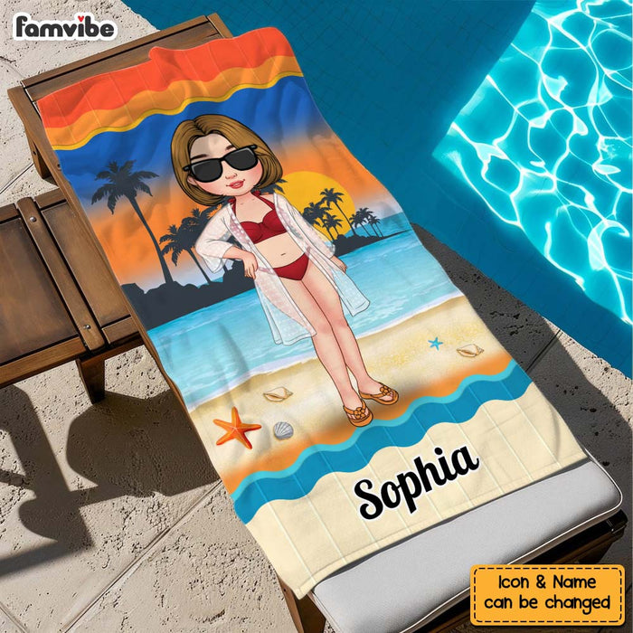 Personalized Traveling Beach Poolside Swimming Picnic Vacation Beach Towel 33950 1