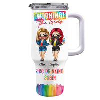Personalized Gift For Friends Girls Drinking Again 40oz Tumbler With Straw 33952 thumb 1