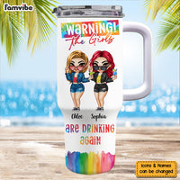 Personalized Gift For Friends Girls Drinking Again 40oz Tumbler With Straw 33952 thumb 1