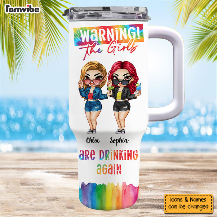 Personalized Gift For Friends Girls Drinking Again 40oz Tumbler With Straw 33952 1