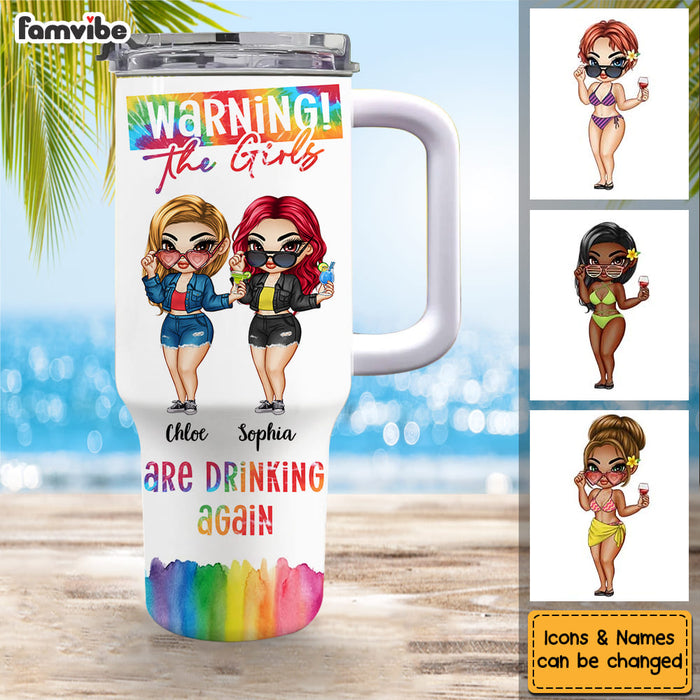 Personalized Gift For Friends Girls Drinking Again 40oz Tumbler With Straw 33952 1