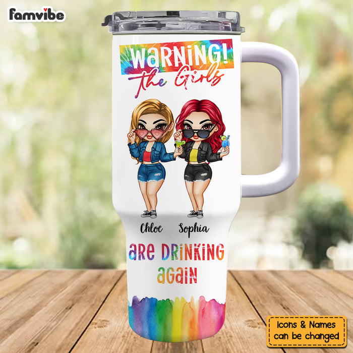 Personalized Gift For Friends Girls Drinking Again 40oz Tumbler With Straw 33952 1