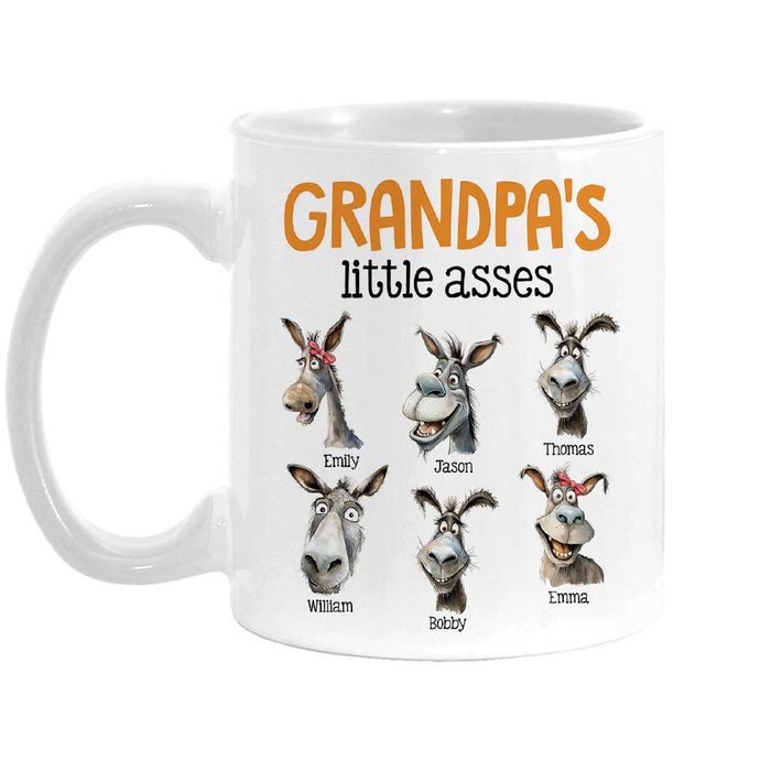 Personalized Gift for Grandpa Little Asses Mug 33954 1
