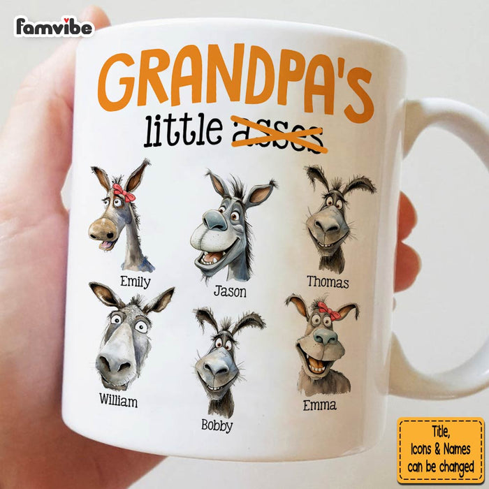 Personalized Gift for Grandpa Little Asses Mug 33954 1