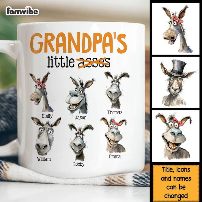 Personalized Gift for Grandpa Little Asses Mug 33954 1