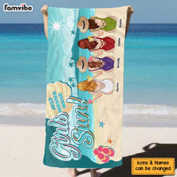Personalized Girls Just Wanna Have Sun Beach Towel 33955 thumb 1