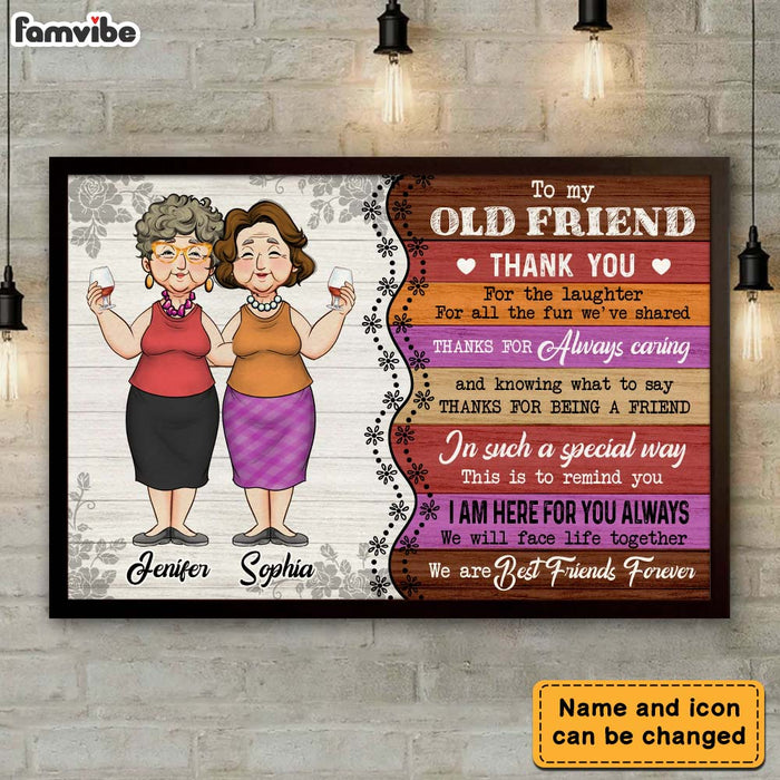 Personalized Gift For Old Friends Thank You For Poster 33956 1