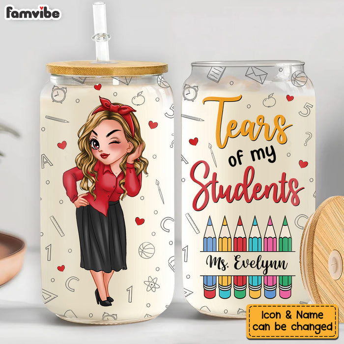 Personalized Gift For Teacher Tears Of My Students Glass Can 33962 1