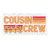 Personalized Funny Cousin Crew Retro Stripe Beach Towel 33964 1