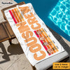 Personalized Funny Cousin Crew Retro Stripe Beach Towel 33964 1