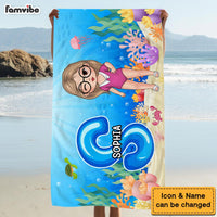 Personalized Alphabet Name Kid Beach Towel 33965 thumb 1
