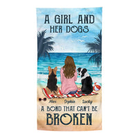 Personalized Just A Girl Who Loves Dogs Beach Towel 33968 thumb 1