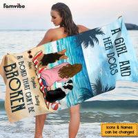 Personalized Just A Girl Who Loves Dogs Beach Towel 33968 thumb 1