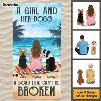 Personalized Just A Girl Who Loves Dogs Beach Towel 33968 thumb 1
